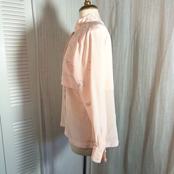 Carry Back | Women’s | Blouses | Size 10 | Vintage Abstract Stylish Long Sleeve - Picture 3 of 5